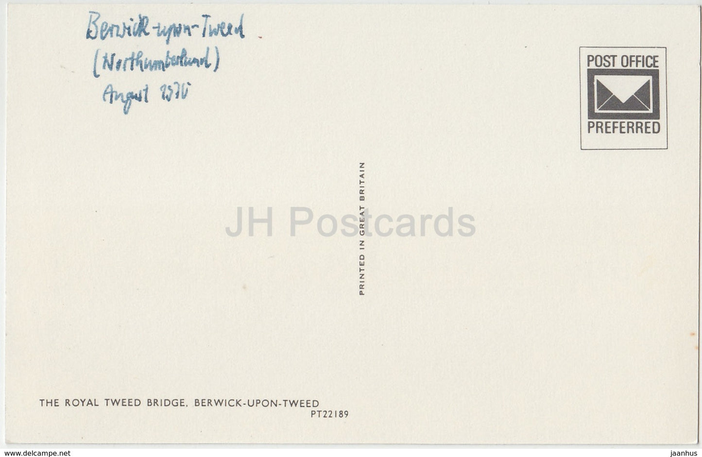 Berwick-Upon-Tweed - The Royal Tweed Bridge - PT22189 - 1970 - United Kingdom - England - used