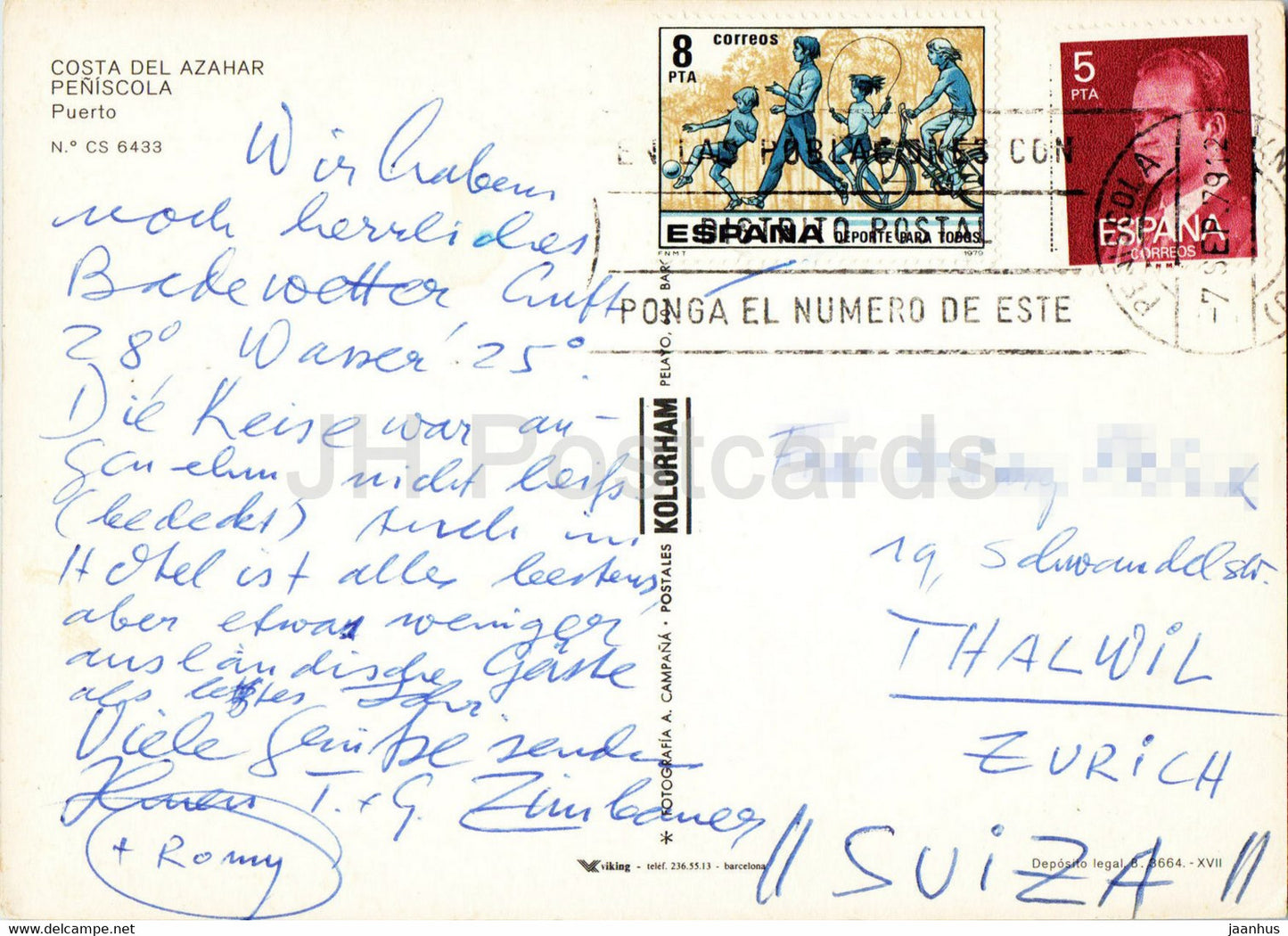 Costa del Azahar - Peniscola - Puerto - port - boat - ship - 6433 - 1979 - Spain - used