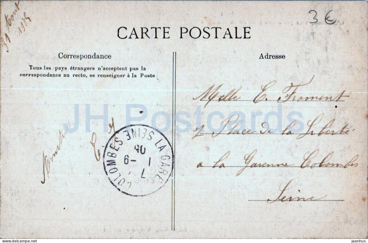 Chateau Renard - Chateaurenard - L'Ouanne vue prise des pres de la Graviere - 53 - old postcard - 1905 - France - used