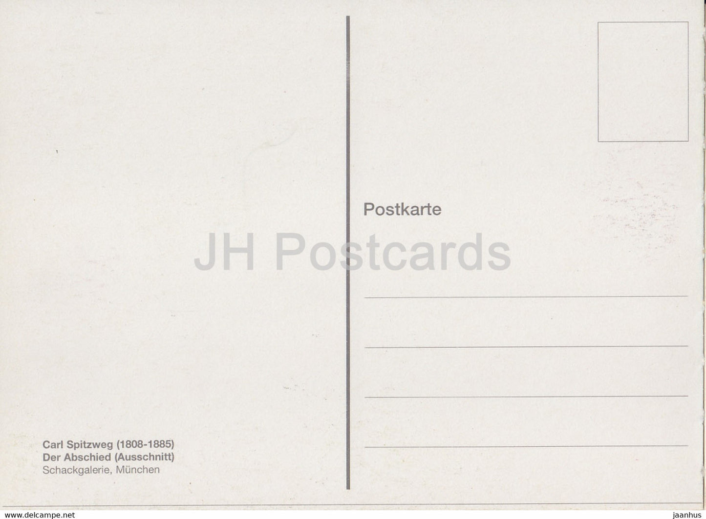 Gemälde von Carl Spitzweg – Der Abschied – Deutsche Kunst – Deutschland – unbenutzt