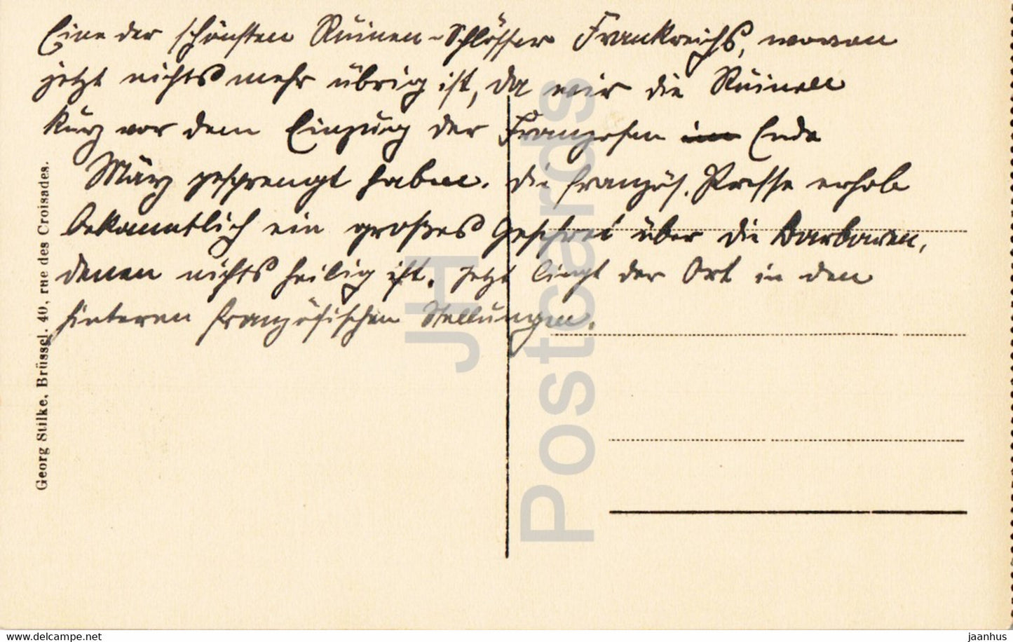 Coucy - Chateau - alte Postkarte - Frankreich - gebraucht