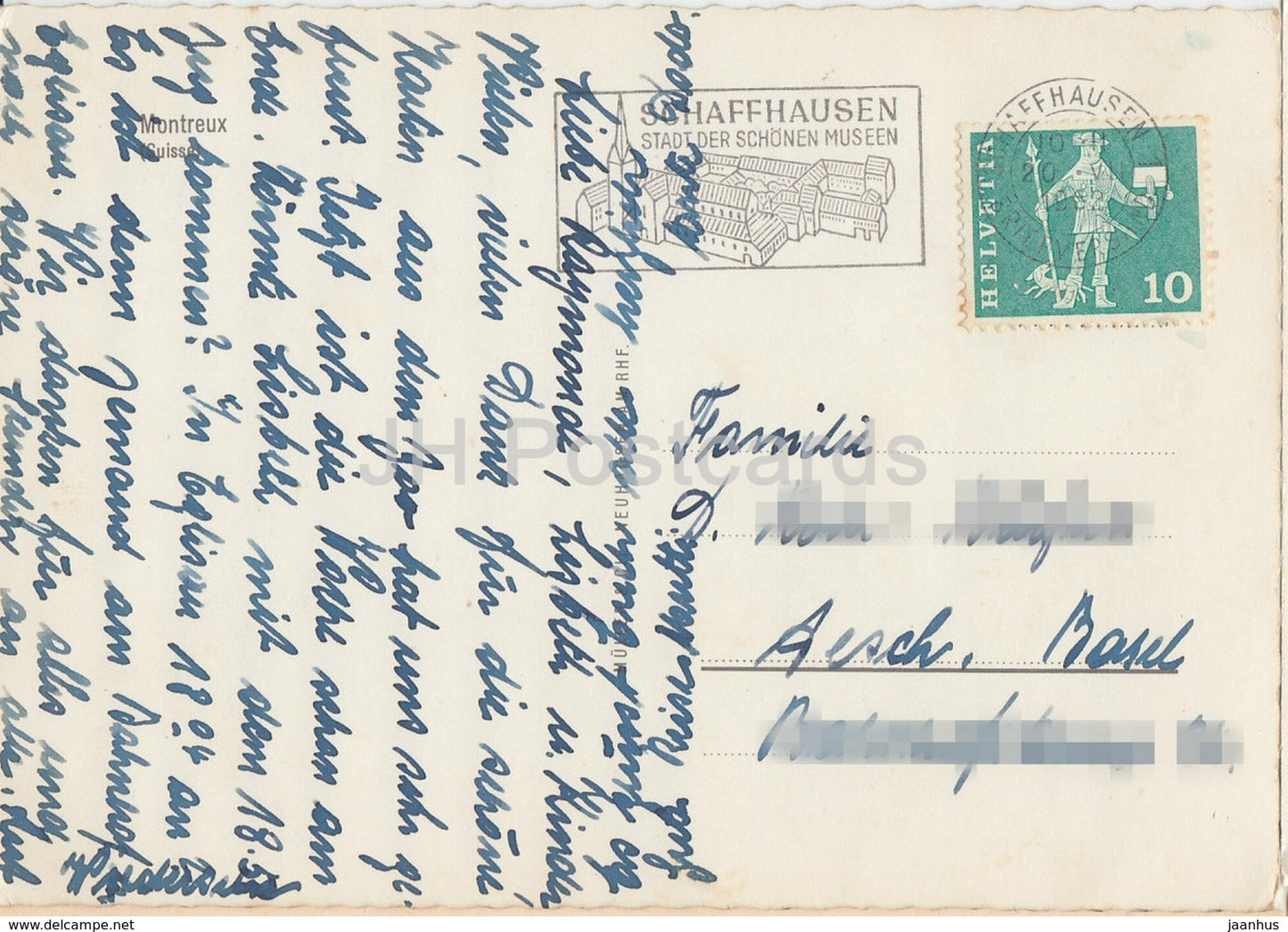 Montreux - Suisse - 1962 - Switzerland - used