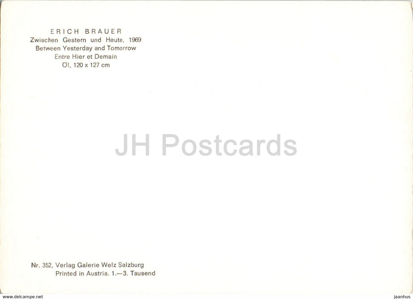 Gemälde von Arik Erich Bauer – Zwischen Gestern und Heute – Österreichische Kunst – Österreich – unbenutzt