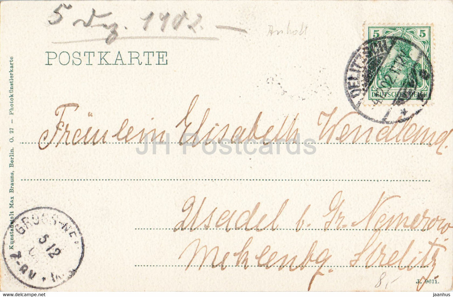 Dessau - Herzogl Schloss - castle - old postcard - 1902 - Germany - used