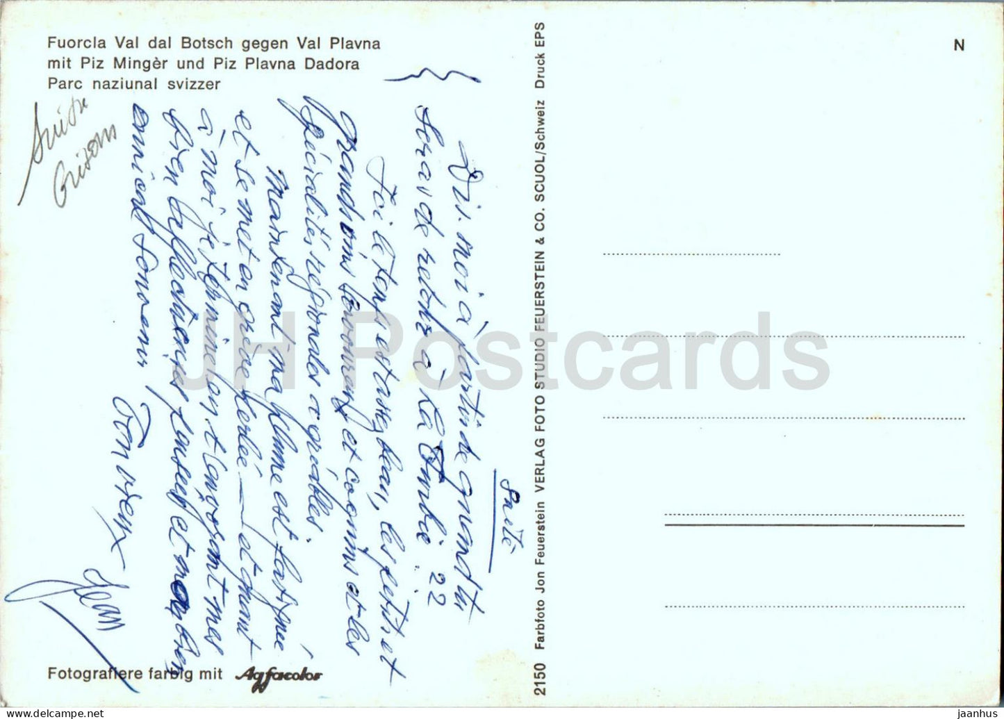 Fuorcla Val dal Botsch - Val Plavna - Piz Minger - Piz Plavna - Switzerland - used