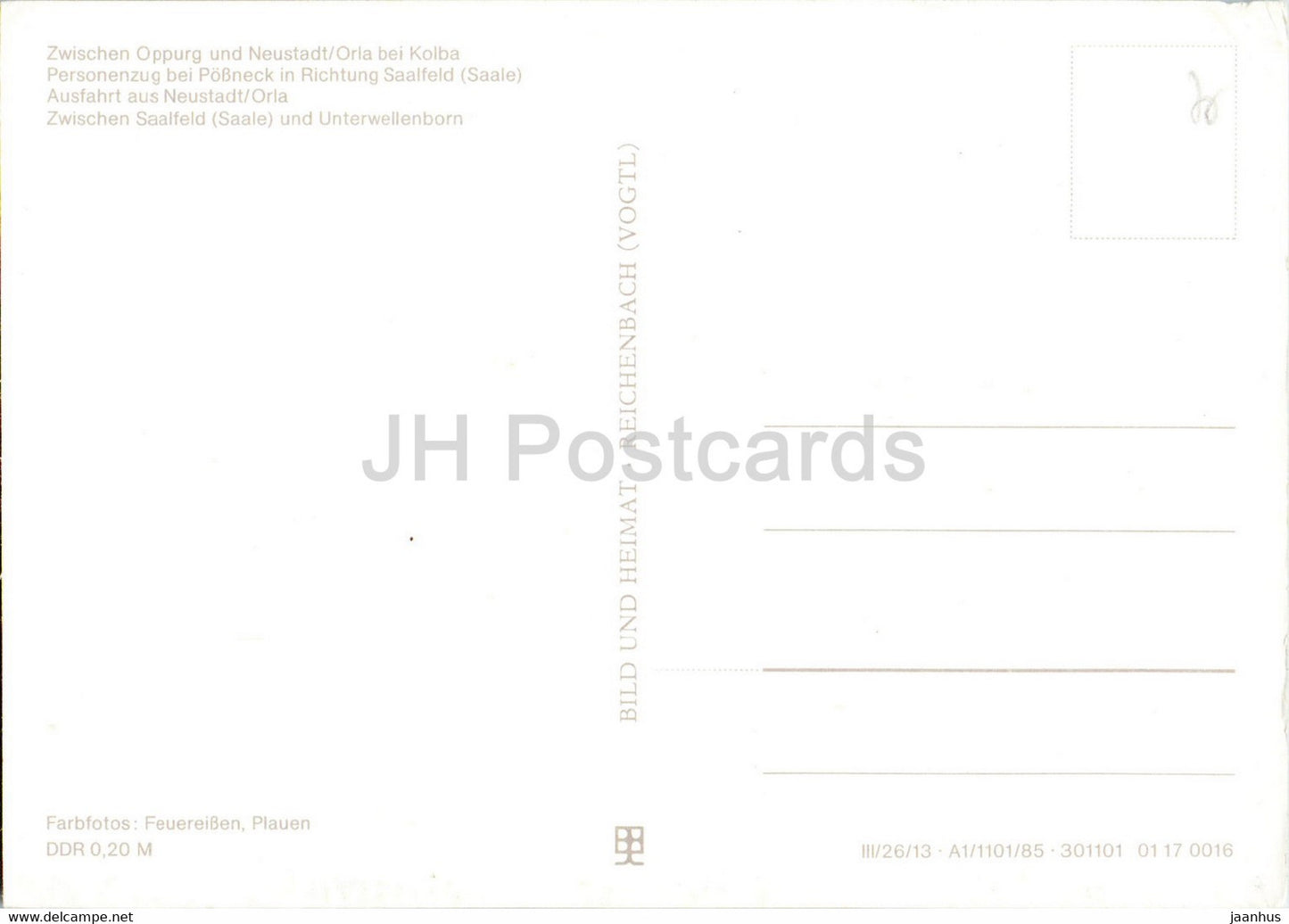 Dampflokomotiven auf der Strecke Saalfeld Gera - train - chemin de fer - locomotive - Allemagne DDR - inutilisé