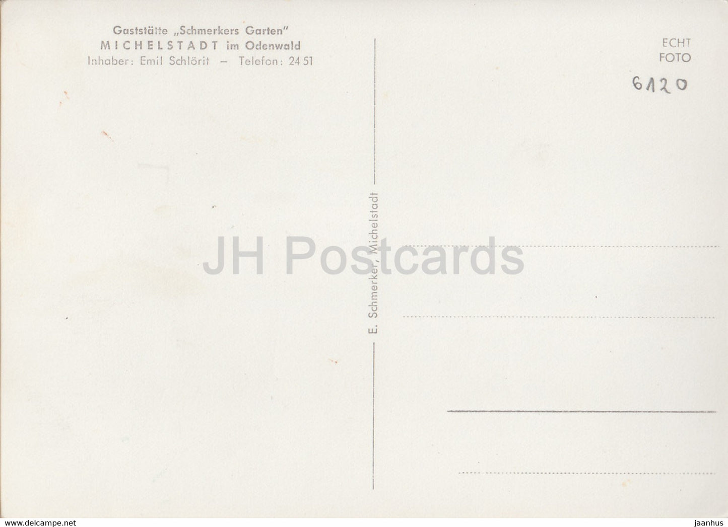 Michelstadt i Odw - Ausflugslokal - Schmerkers Garten - Rathaus - Saal - Bar - Allemagne - inutilisé