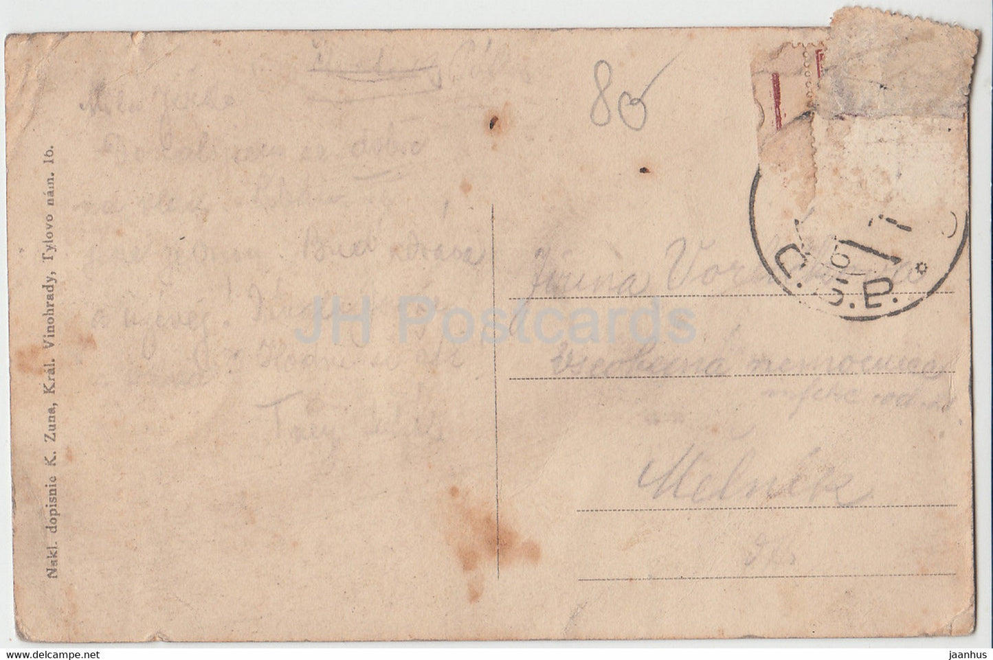 Melnik - alte Postkarte - Tschechien - gebraucht