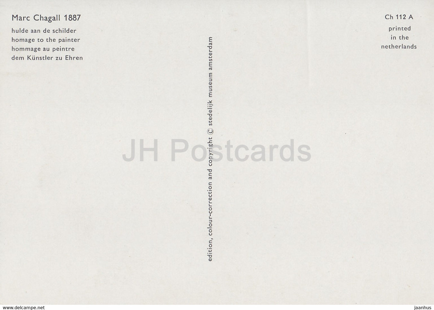 painting by Marc Chagall - Homage to the Painter - Russian art - Netherlands - unused