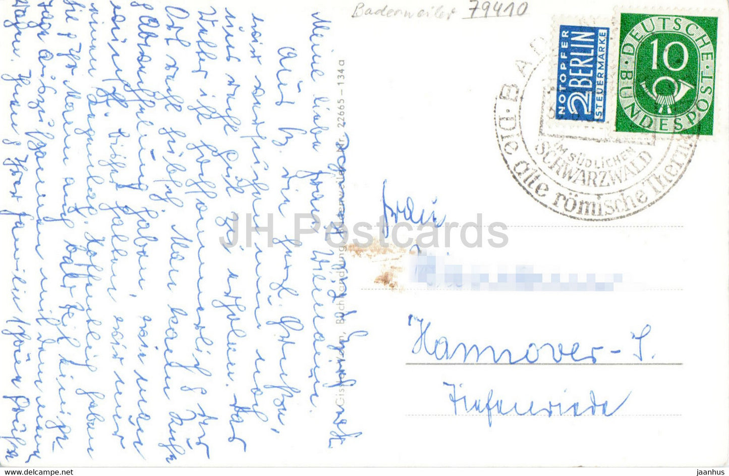 Blick auf Badenweiler - carte postale ancienne - Allemagne - occasion