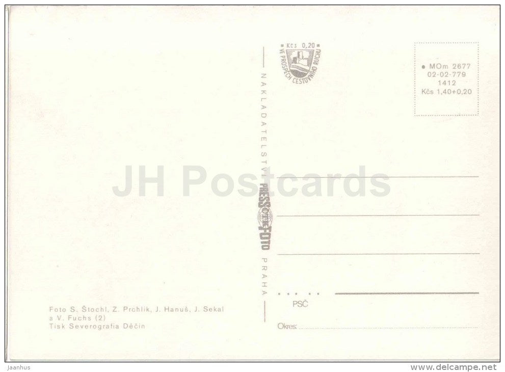 Ceskokrumlovsko - 1 Cesky Krumlov - Frymburk - Klet - Vyssi Brod - Zlata Koruna - cows - Czechoslovakia - Czech - unused - JH Postcards