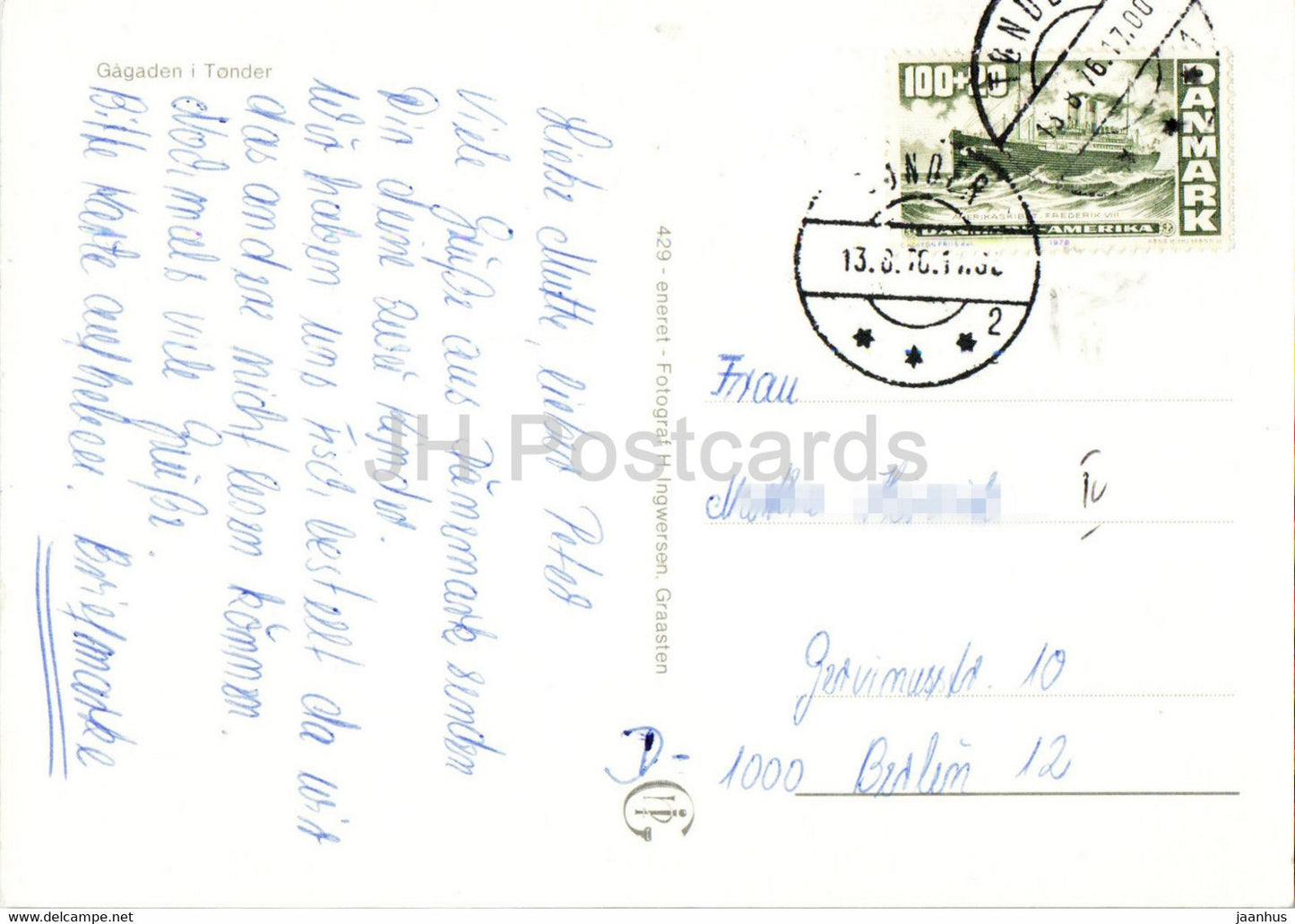 Gagaden i Tonder – Die Straßen in Tonder – 1976 – Dänemark – gebraucht