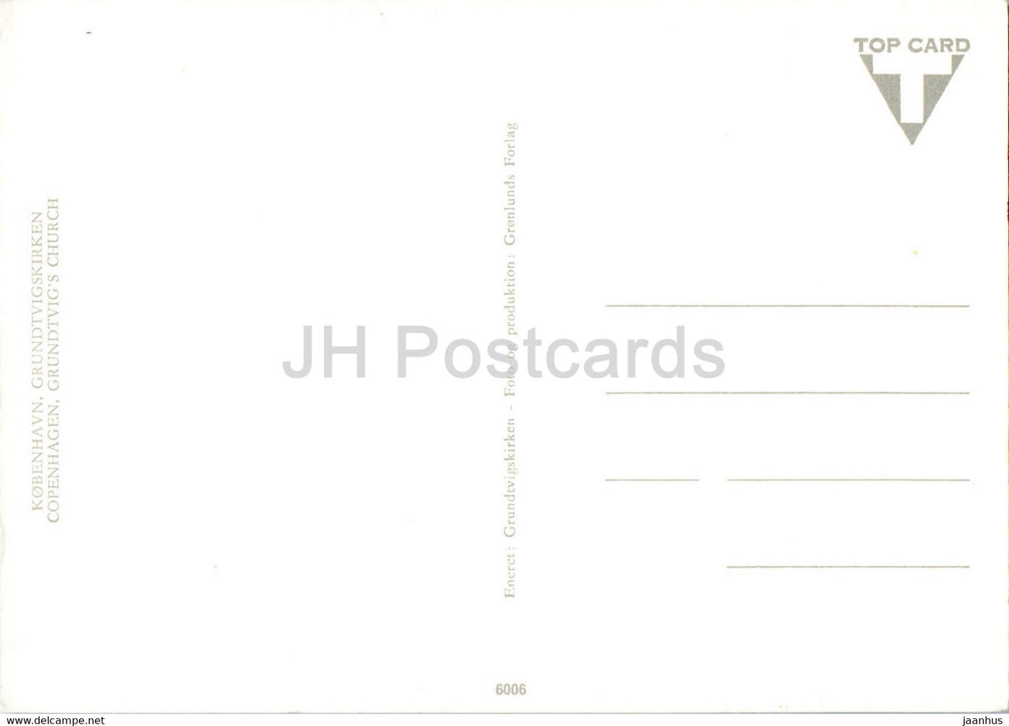 Copenhagen - Grundtvig's Church - 6006 - Denmark - unused