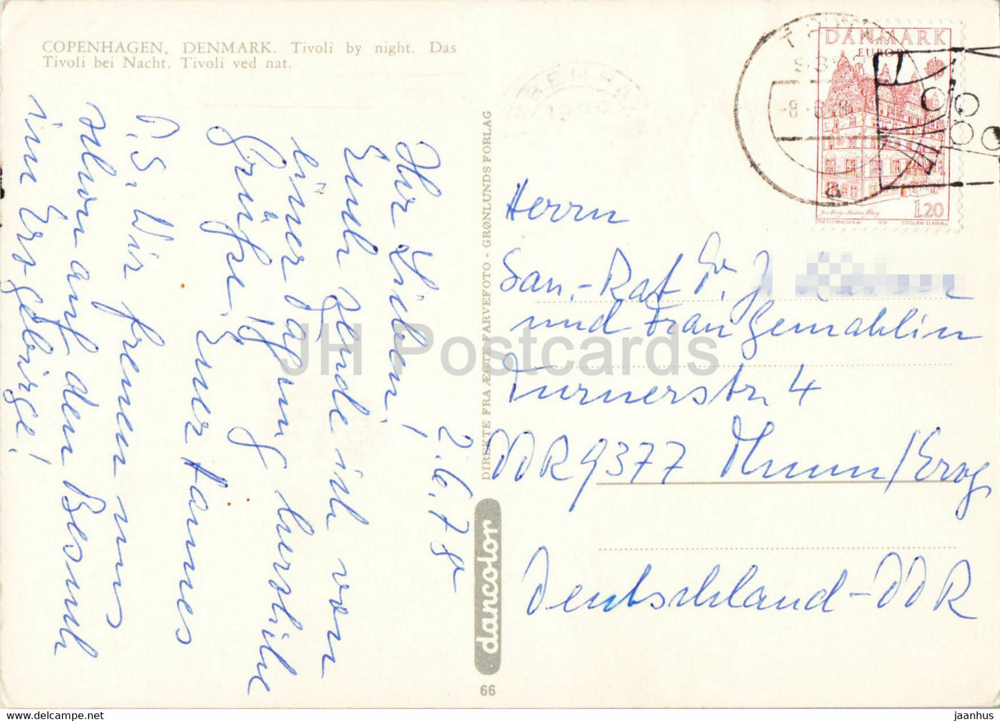 Copenhagen - Tivoli by Night - 66 - 1978 - Denmark - used