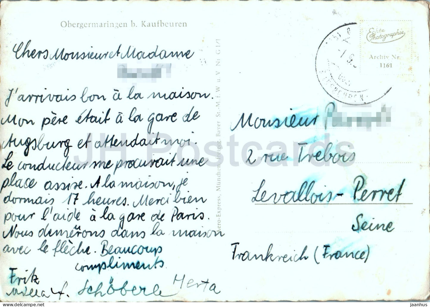 Obergermaringen b Kaufbeuren - Luftbild KHD - aerial view - 1161 - Germany - used