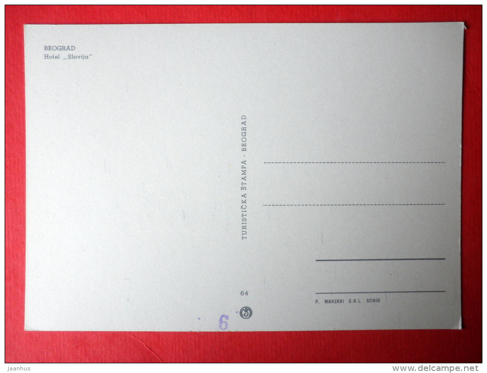 hotel Slavija - Beograd - Belgrade - 64 - Serbia - Yugoslavia - unused - JH Postcards
