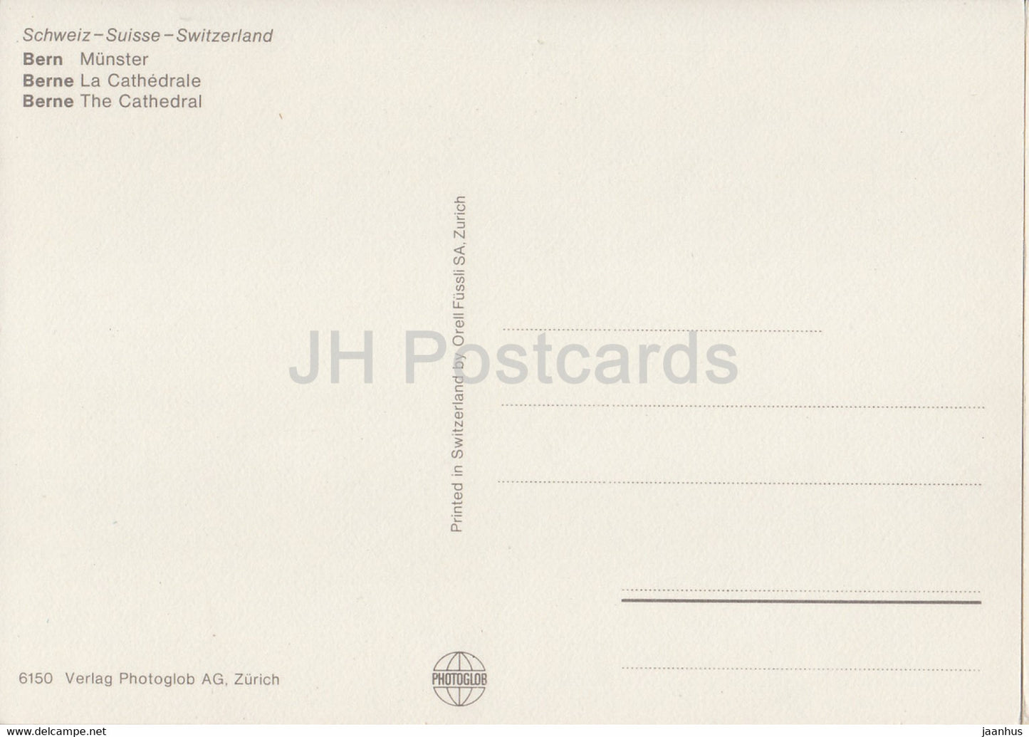 Berne - Berne - Munster - cathédrale - 6150 - Suisse - inutilisé
