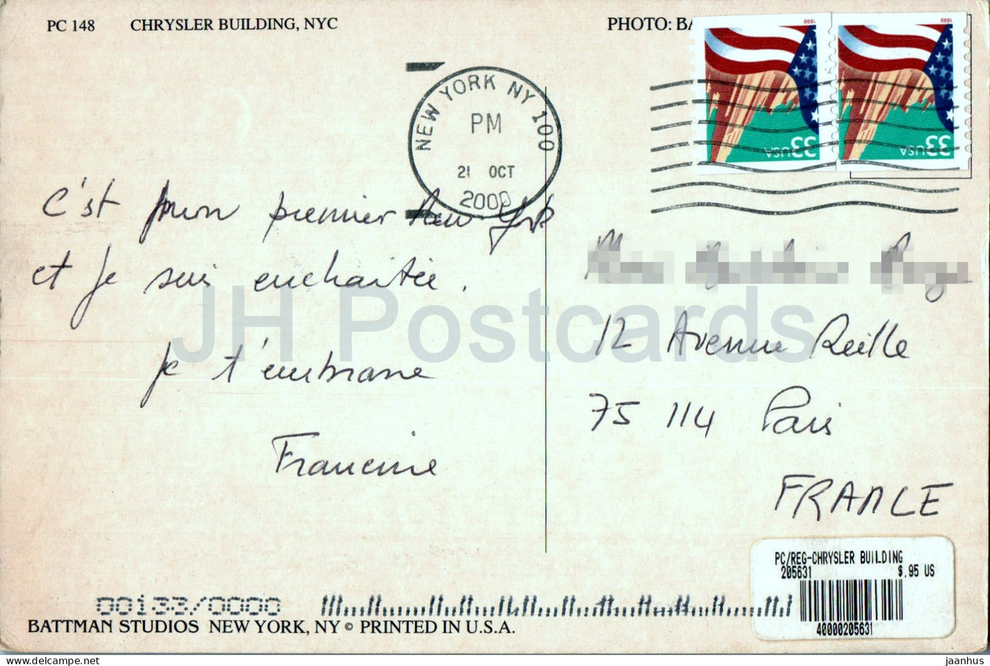 New York City - Chrysler Building - PC 148 - 2000 - États-Unis - occasion