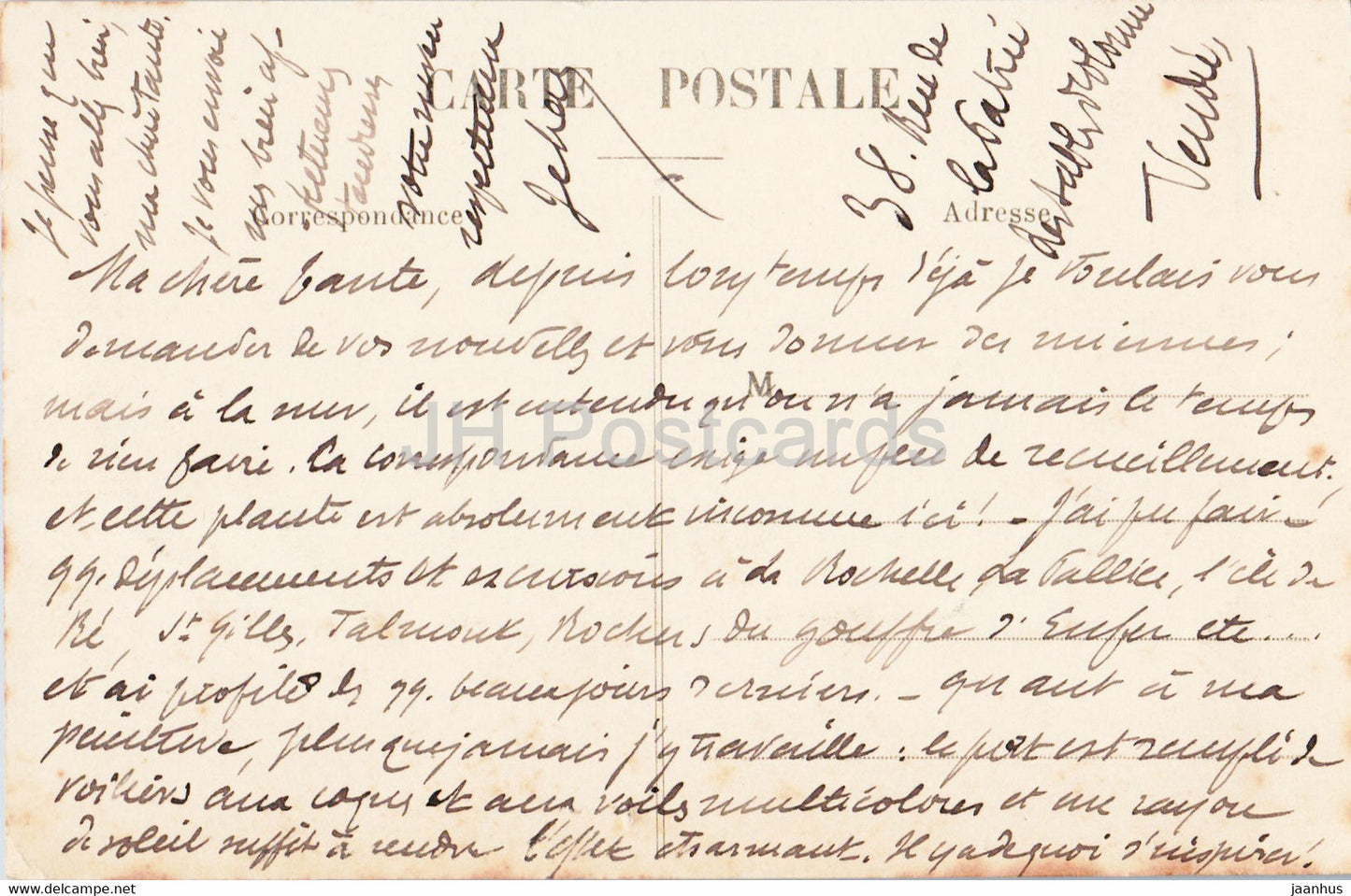 Les Sables D'Olonne - Entree du Port - 32 - boat - ship - old postcard - 1912 - France - used