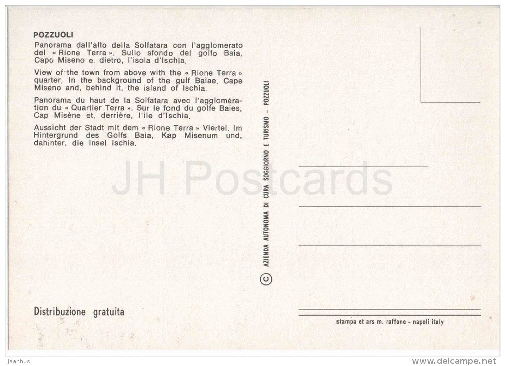 Panorama dall´alto della Solfatara - Rione Terra quarter - Pozzuoli - Napoli - Campania - Italia - Italy - unused - JH Postcards