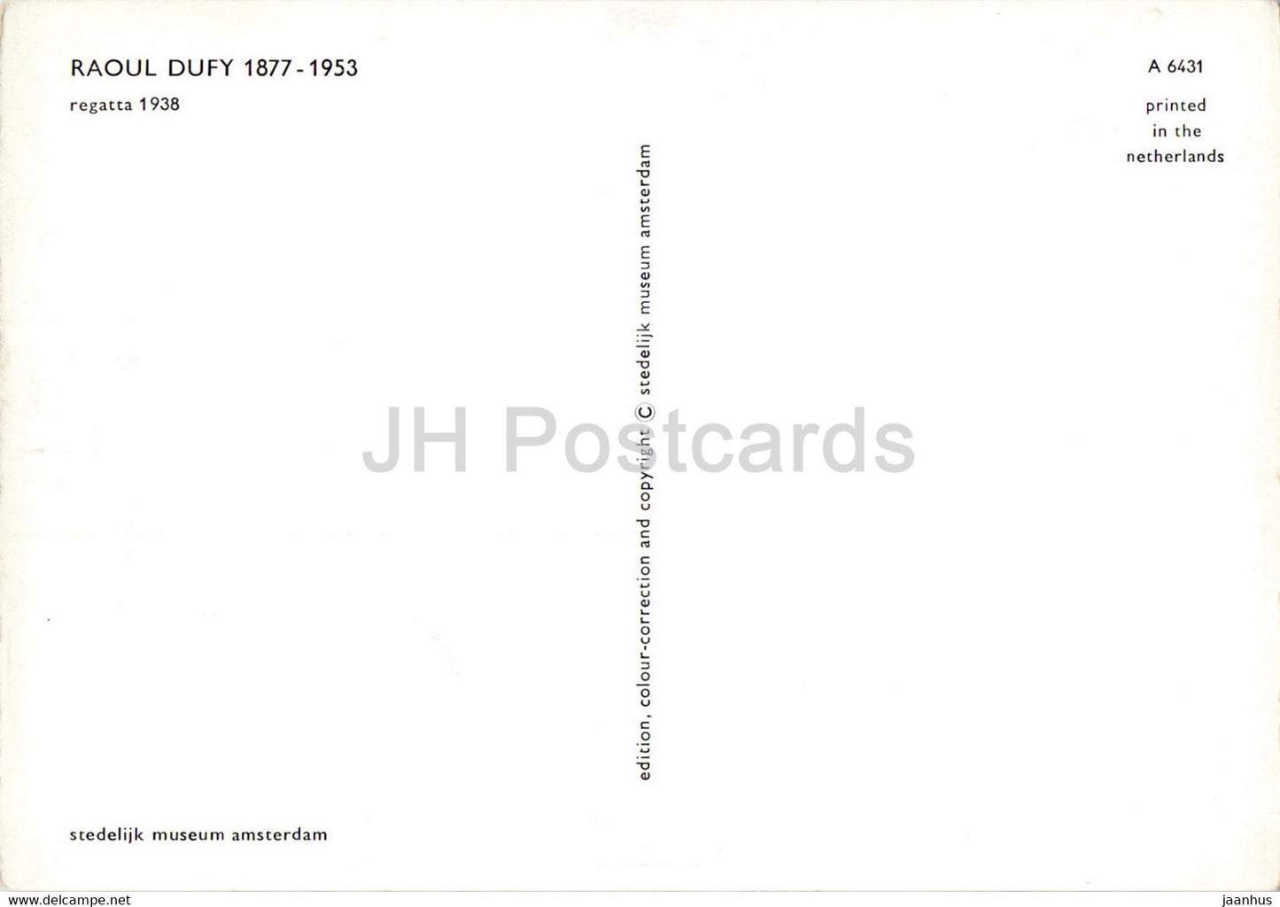 Gemälde von Raoul Dufy – Regatta 1938 – Segelboot – französische Kunst – Niederlande – unbenutzt