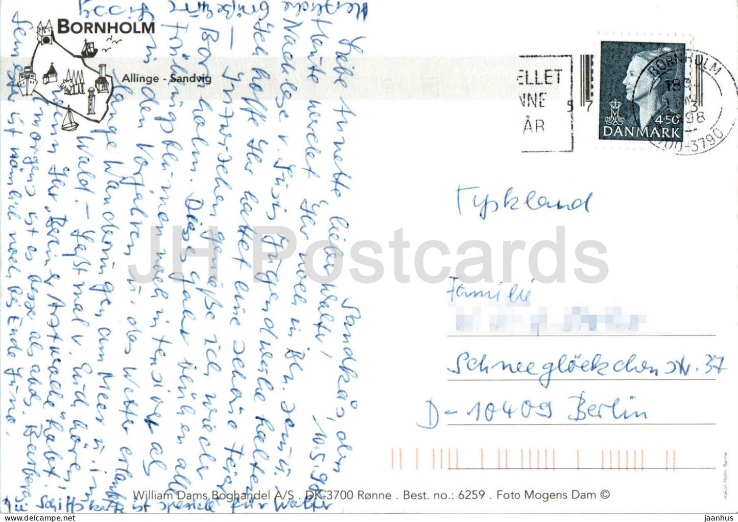 Allinge - Sandvig - boat - sailing ship - multiview - 6259 - 1998 - Denmark - used