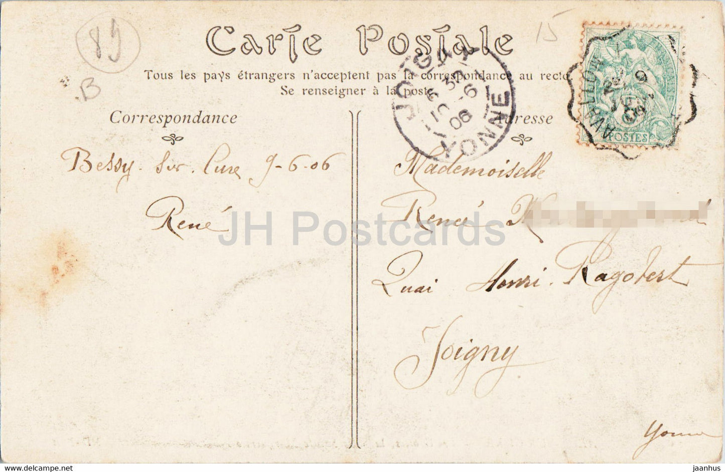 Arcy sur Cure - Les Grottes la Salle Sainte Marguerite - grotte - 36 - carte postale ancienne - 1906 - France - occasion