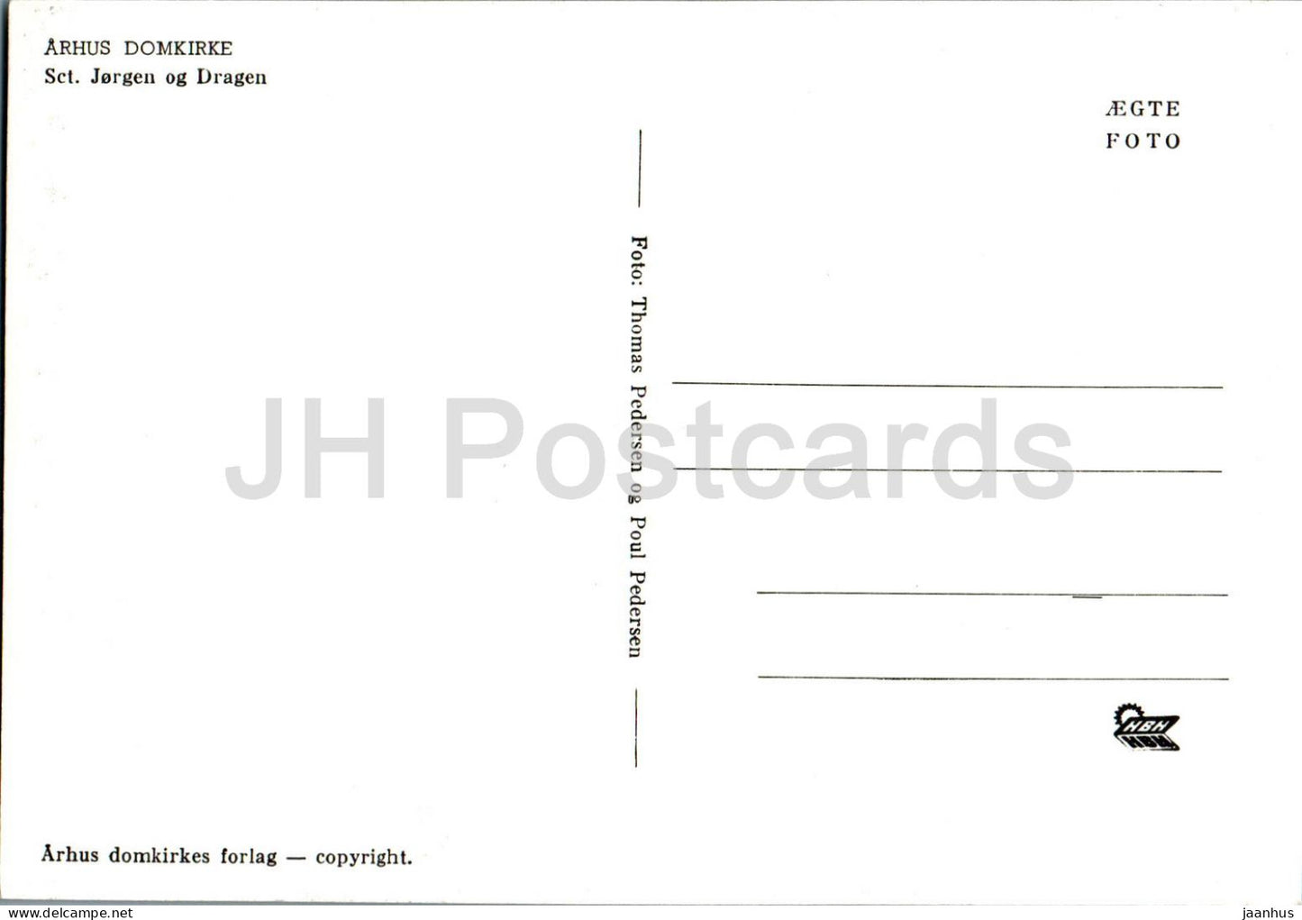 Arhus - Aarhus - Domkirke - Sct Jorgen og Dragen - Saint George and the Dragon - Pferd - Dänemark - unbenutzt