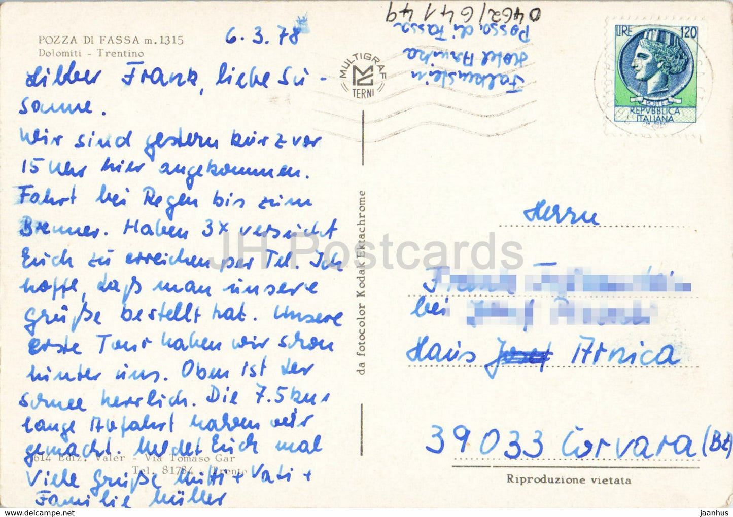 Pozza di Fassa - Dolomiti - Trentino - multiview - 1978 - Italy - used