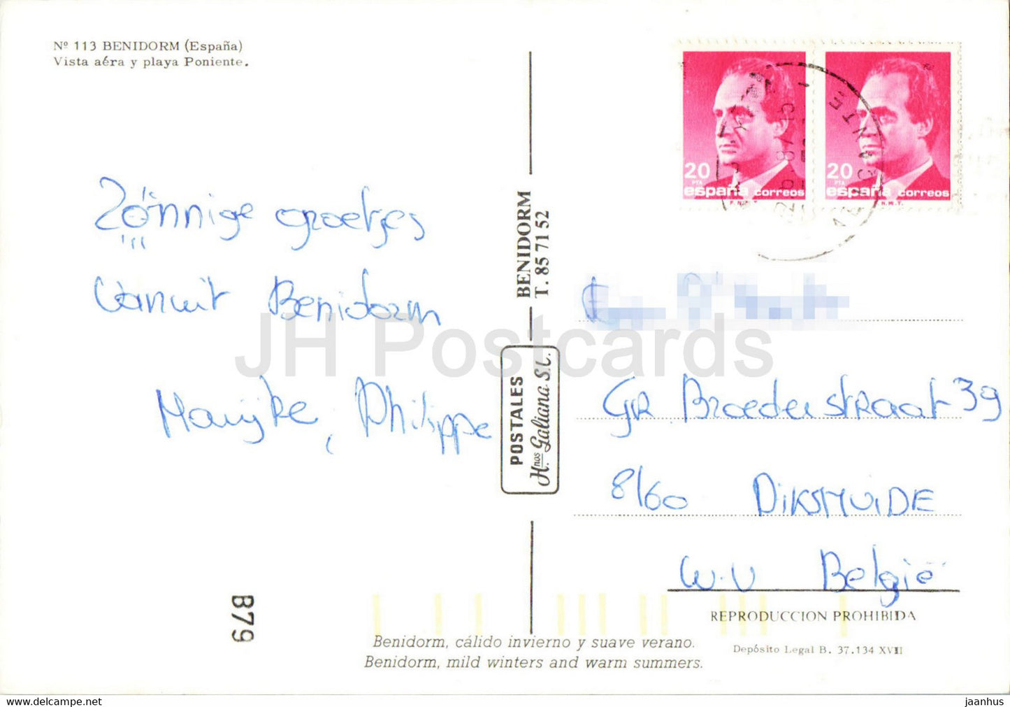 Benidorm - Vista aera y Playa Poniente - beach - 113 - Spain - used