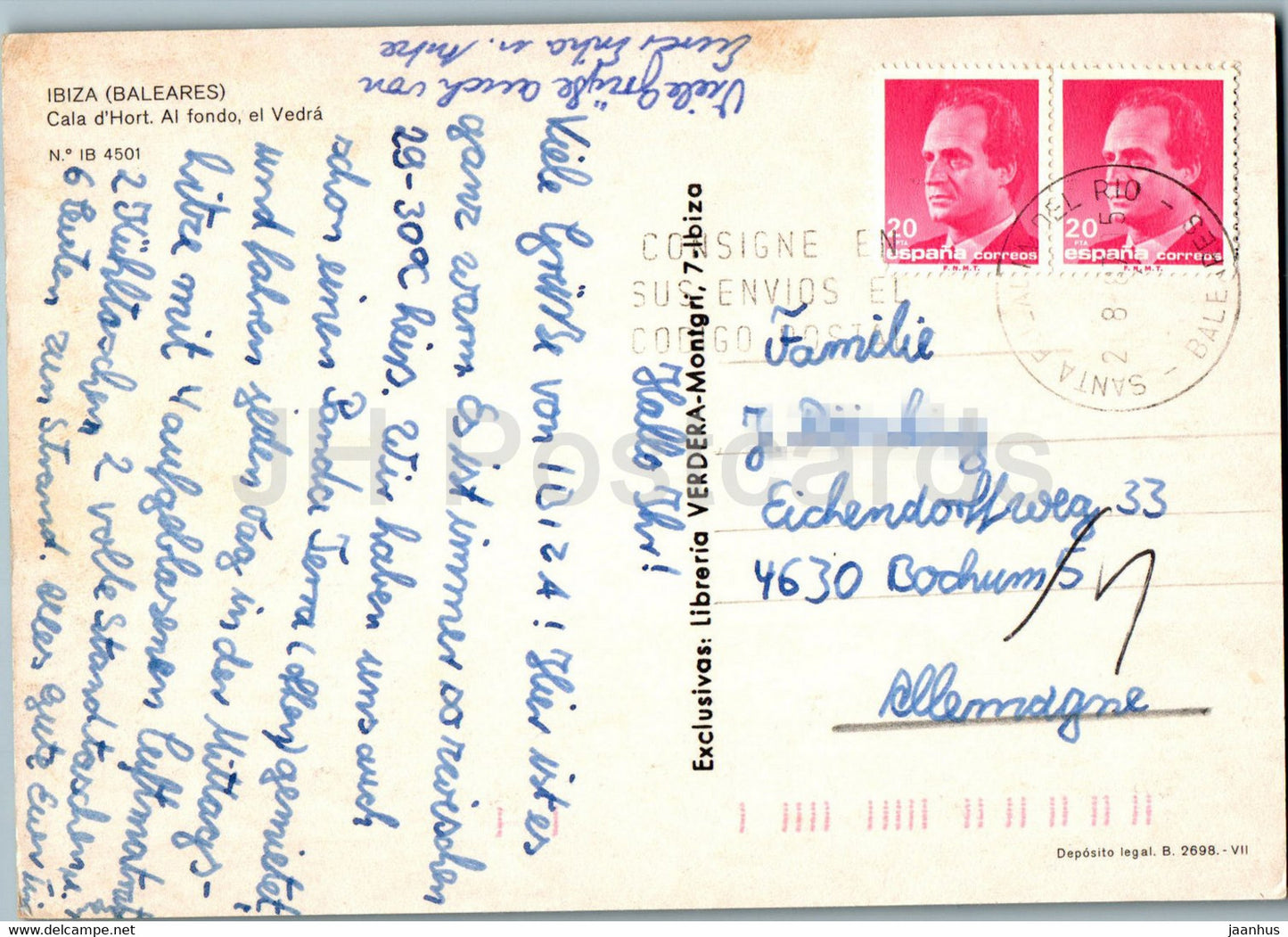 Ibiza - Cala d'Hort - Al fondo el Vedra - Es Vedra - 4501 - Espagne - occasion