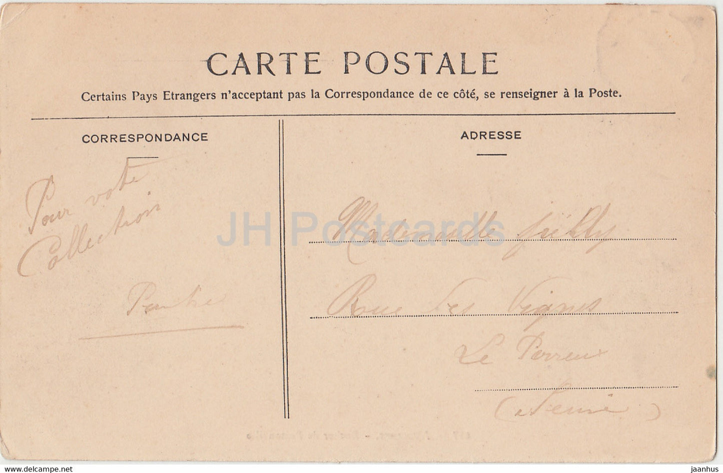 Nemours - Rocher de Portonville - 467 - carte postale ancienne - 1905 - France - occasion