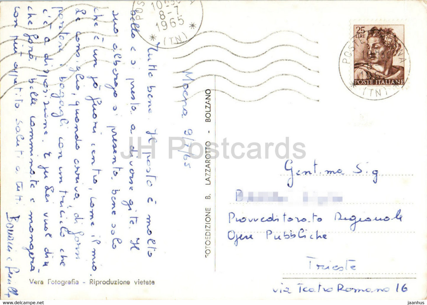 Moena - Dolomiti - panorama - Passo Costalunga - Passo S Pellegrini - folk costumes - 1969 - Italy - used