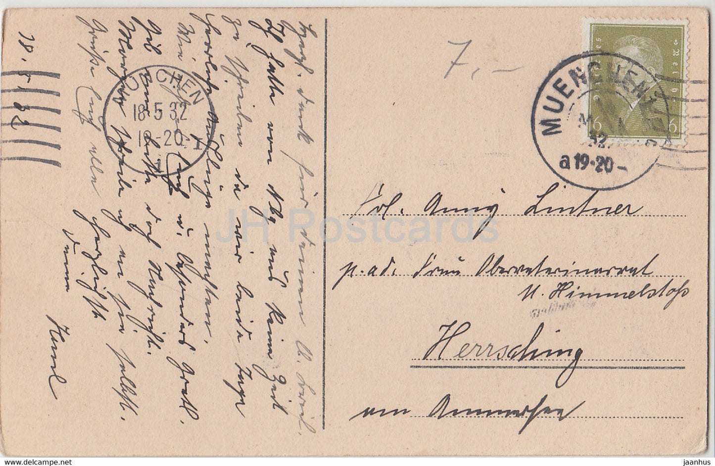 Munchen - Hofbrauhaus - Munich - old postcard - 1932 - Germany - used