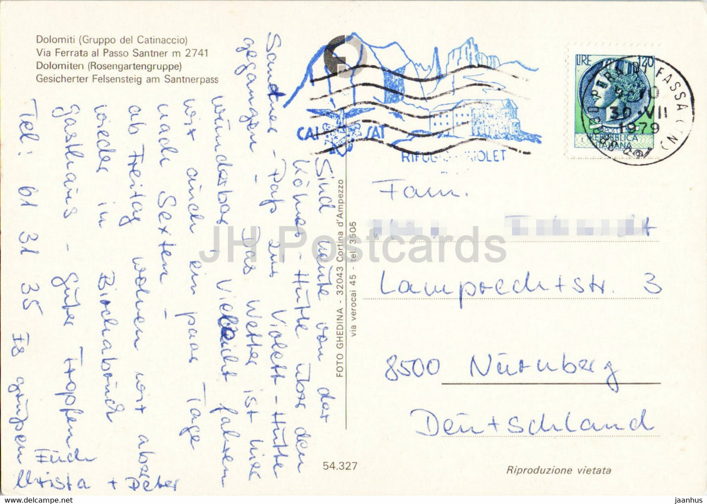 Via Ferrata al Passo Santner - Gruppo del Catinaccio - 1979 - Italie - d'occasion