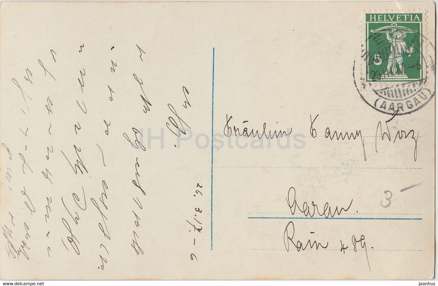 Klein Mignon - girl - children - mandolin - PH 2452-4 - old postcard - 1917 - Germany - used