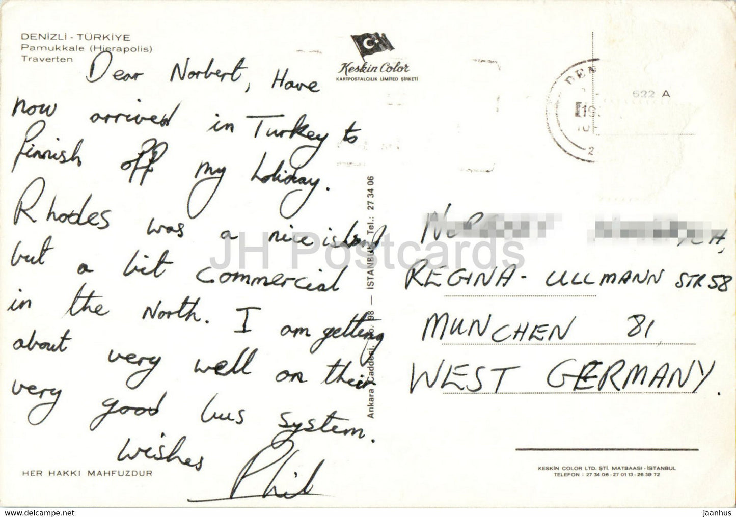 Pamukkale - Hierapolis - Traverten - Keskin Color - Turkey - used