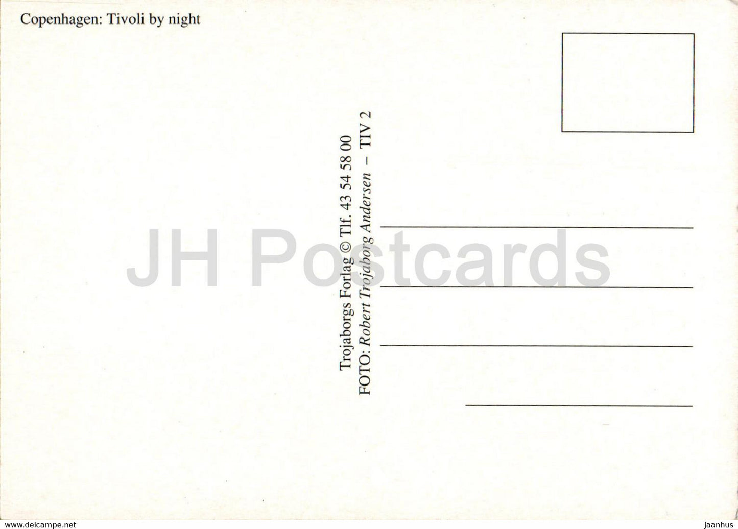Copenhagen - Kopenhagen - Tivoli by Night - Tiv 2 - Denmark - unused