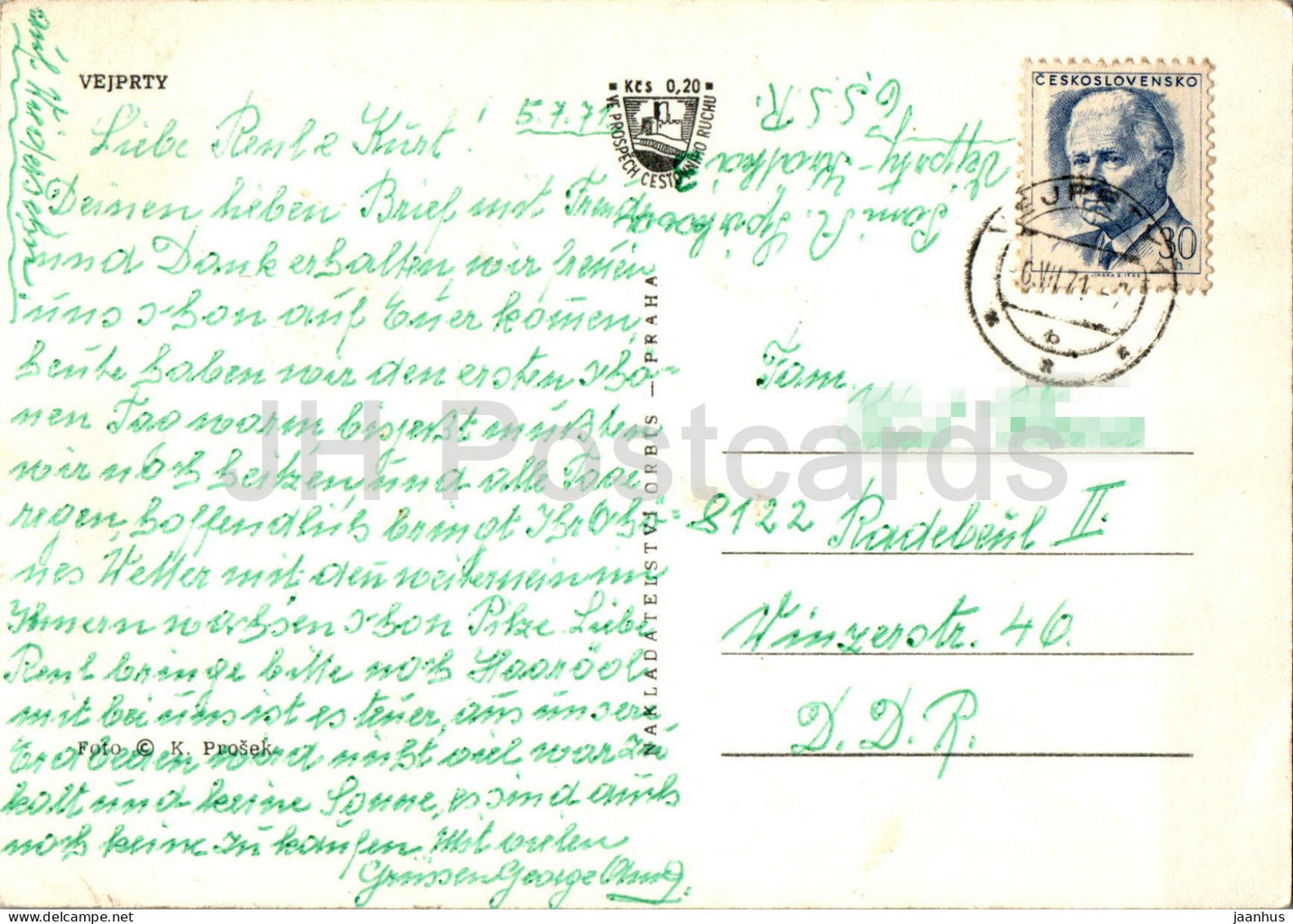 Vejprty - 1971 - Czech Repubic - Czechoslovakia - used