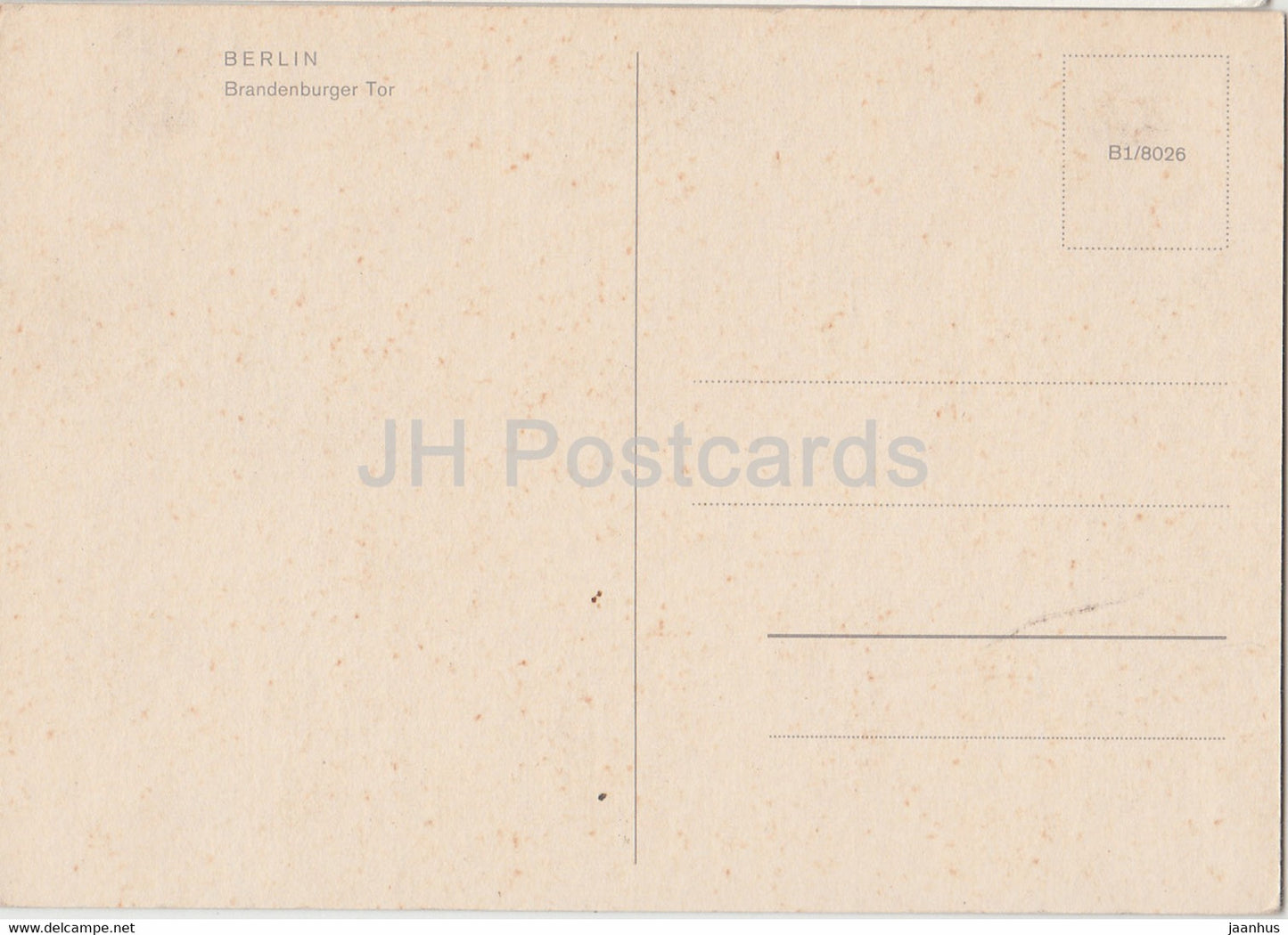 Berlin - Branderburger Tor - 8026 - Germany - unused