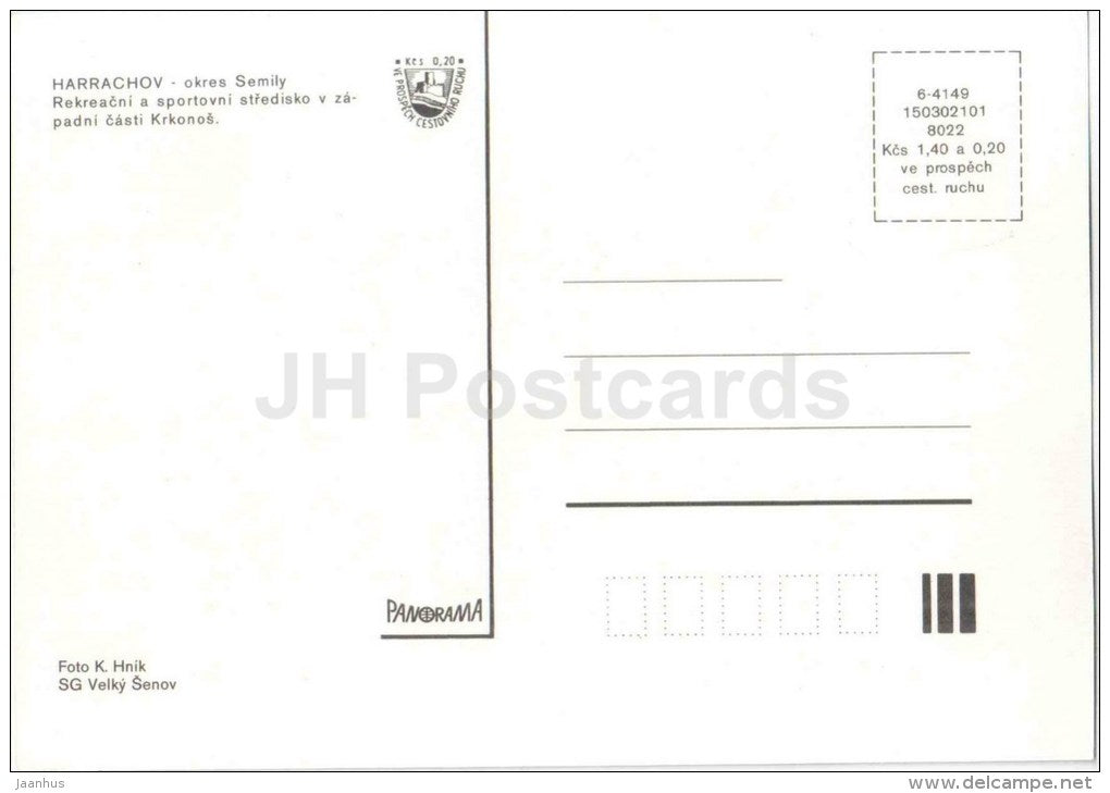 Harrachov - Krkonose - mountains - ski jumping hill - Czechoslovakia - Czech - unused - JH Postcards