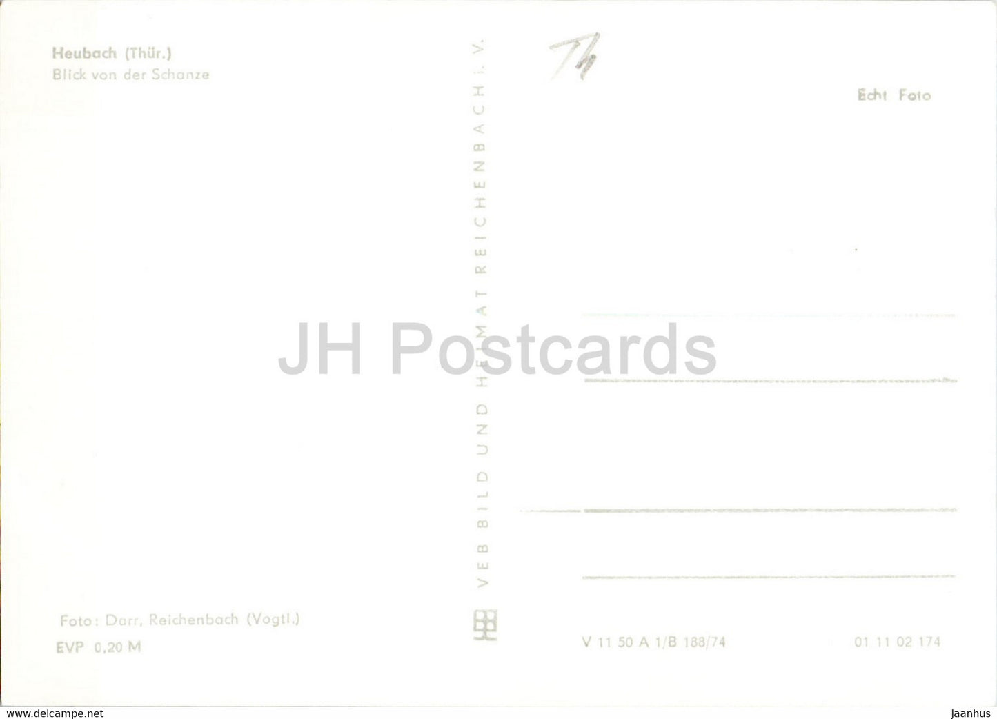 Heubach - Blick von der Schanze - Germany DDR - unused