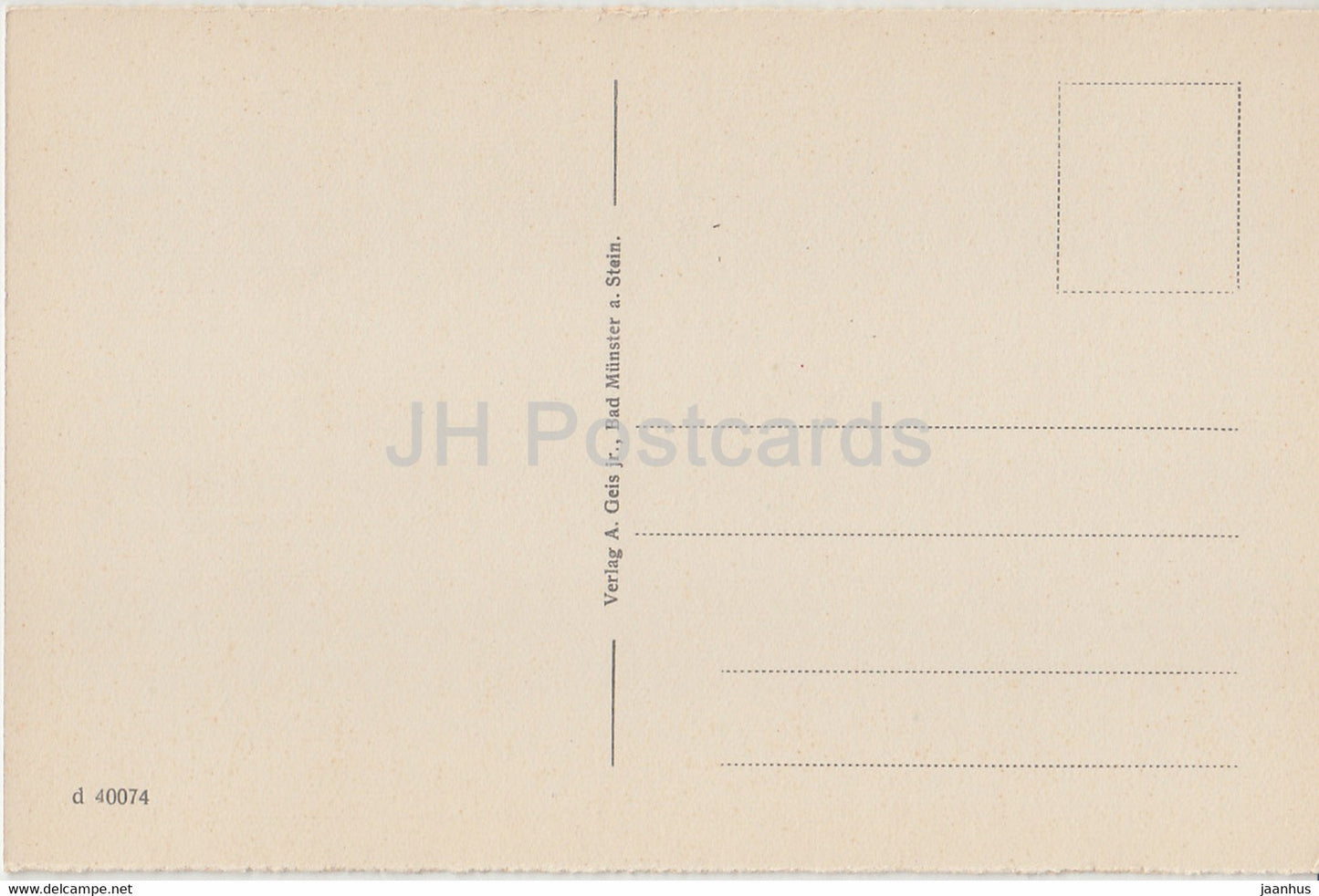 Bad Münster a Stein - Rheingrafenstein - 40074 - alte Postkarte - Deutschland - unbenutzt