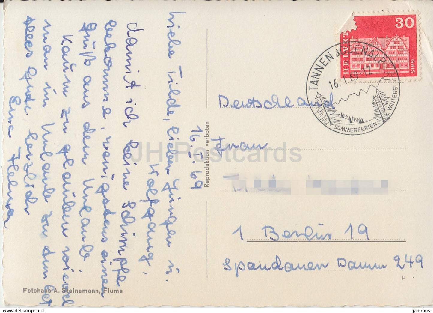 Flumserberg - Abfahrt vom Malchgenkamm - 538 - Suisse - 1969 - occasion