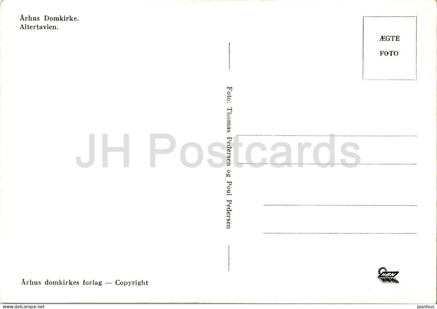 Arhus - Aarhus - Domkirke - Altertavlen - The Altarpiece - Denmark - unused