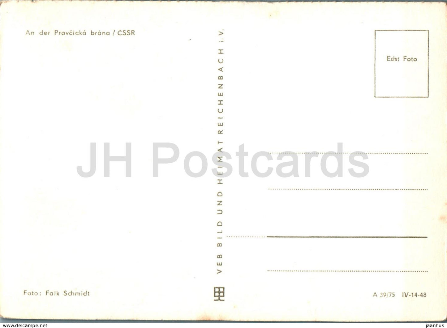 An der Pravcicka brana CSSR - Sur la Pravcicka brana - Pravcice Gate - République tchèque - Tchécoslovaquie - inutilisé