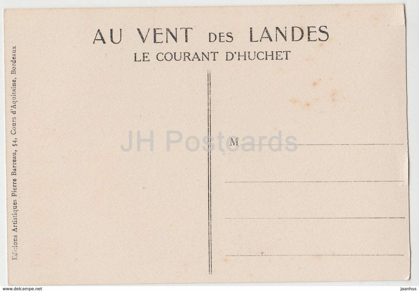 Le Courant d'Huchet - Les Exile - Gabriel Dufau - boat - old postcard - France - unused