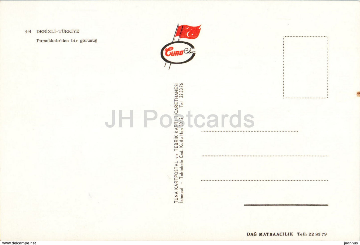 A view from Pamukkale - 491 - Cuna - Turkey - unused