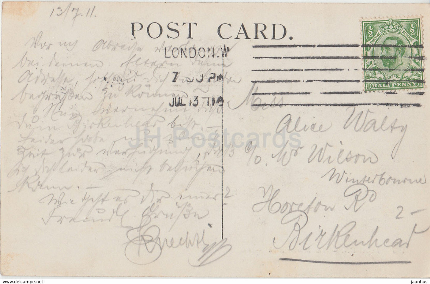 London - The Marble Arch - LL - 208 - old postcard - 1911 - England - United Kingdom - used