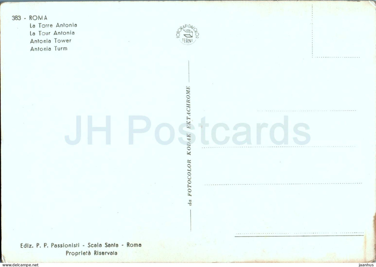 Roma - Rome - La Torre Antonia - Antonia Tower - model - 383 - Italy - unused